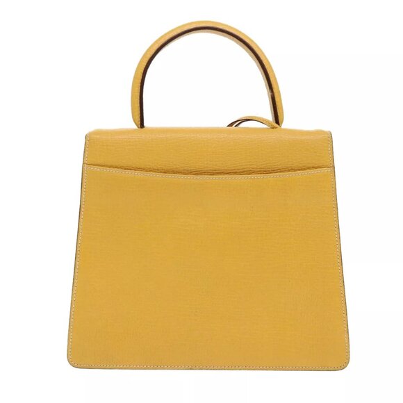 LOEWE Barcelona Hand Bag Leather 2way Yellow - Picture 2 of 15